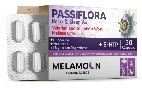 Magnezyum ve pasiflora içeren takviye edici gıda